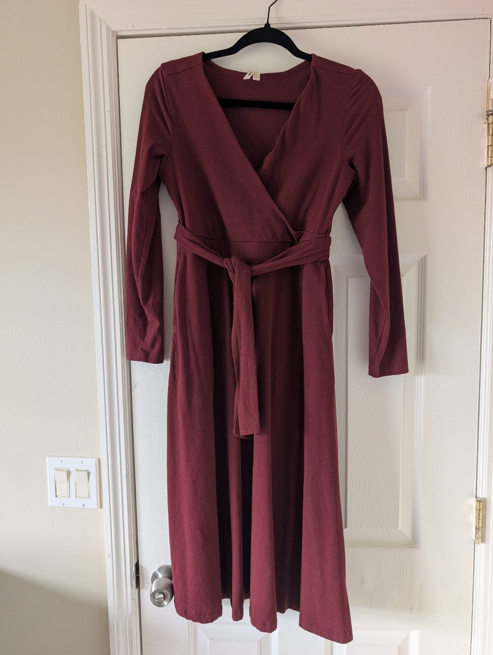 Pact Organic Cotton Wrap Midi Dress